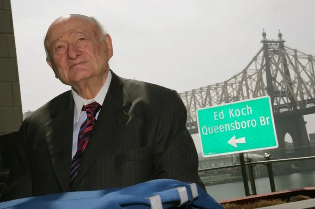 Ed Koch at the bridge's naming